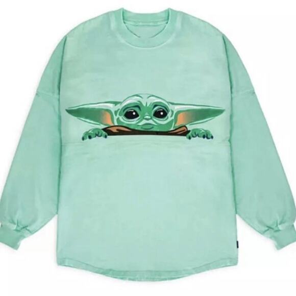 Disney Spirit Jersey Star Wars Mandalorian Grogu Baby Yoda Mint Green Size XXL - Picture 1 of 7
